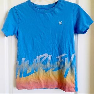 Hurley boy’s blue short sleeve Tshirt size small 8-10 yrs